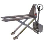 Edelstahlscherenhubwagen HL1004 RF PLUS mit gehobenen Gabeln